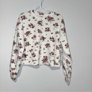 Altard State as revival floral modal sweatshirt white‎ size small